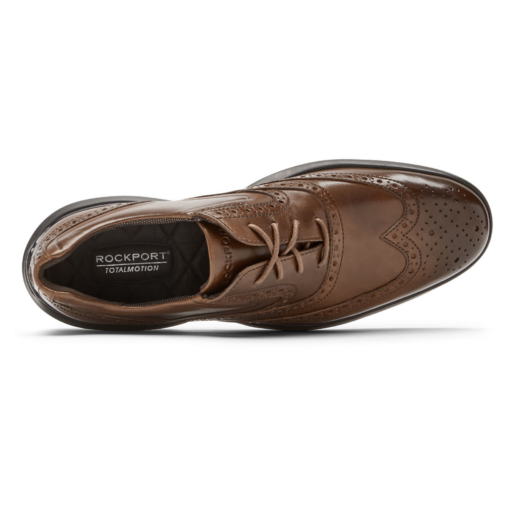 Rockport Singapore Mens Lace Up - Total Motion Advance Wingtip Brown - UV1845072